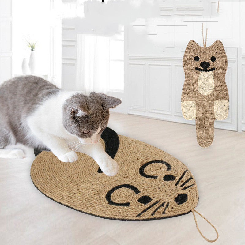 Cat Scratching Board with Sisal Mouse Design – Furniture Saver Scratch Pad for Indoor Cats & Kittens