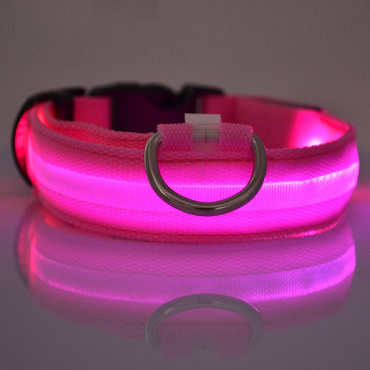 LED Safety Dog Collar – USB Rechargeable Light-Up Collar for Safe Night Walks & Outdoor Adventures