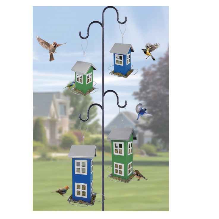 Outdoor Iron Bird Cage Feeder – Decorative Hanging Hummingbird & Wild Bird Feeder for Garden & Patio