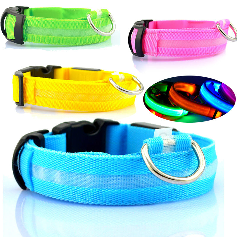 LED Safety Dog Collar – USB Rechargeable Light-Up Collar for Safe Night Walks & Outdoor Adventures