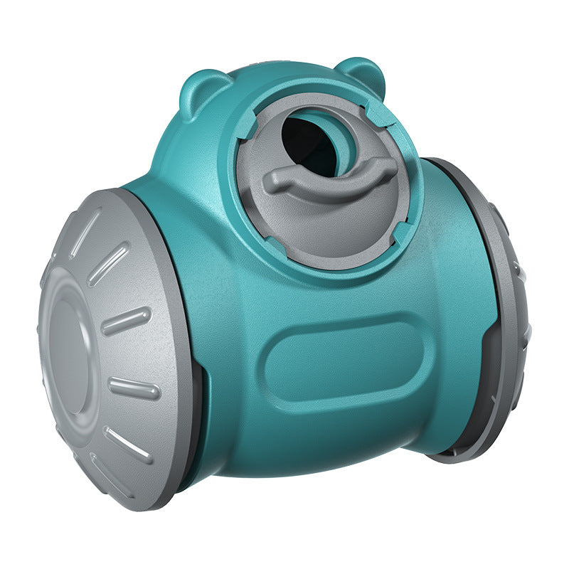 Interactive Dog Treat Tumbler Toy in bright colors, made of durable plastic, designed for slow feeding and IQ training.