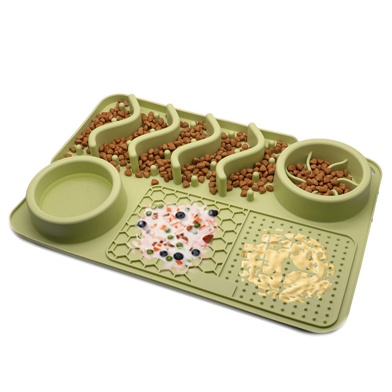 Premium Silicone Pet Lick Mat in bright blue, designed as a slow feeder and anxiety relief for dogs and cats.