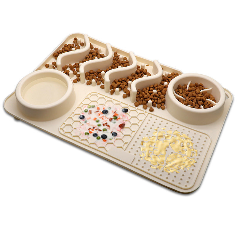 Premium Silicone Pet Lick Mat in blue, designed as a slow feeder and anxiety relief for dogs and cats.