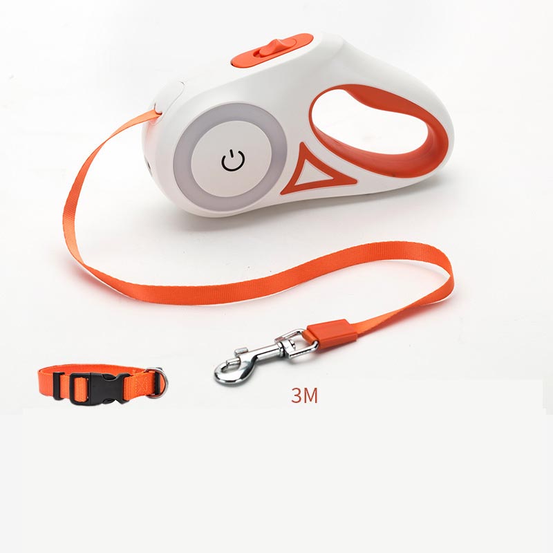 Light-Up Retractable Dog Leash for Safer, Happier Walks