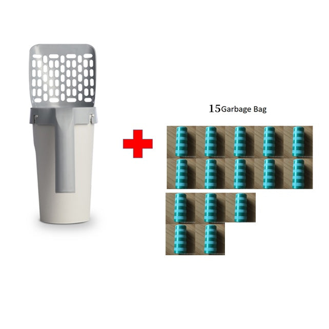 Lazy Cat Litter Scoop Set with Storage Box – Mess-Free Self-Contained Litter Cleaning System for Cats