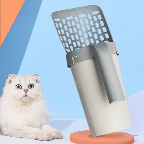 Cat Litter Scoop & Waste Bin from Easy Clean Cleaning System in durable plastic with ergonomic handle for easy scooping and