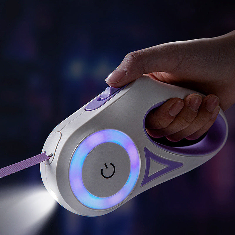 Light-Up Retractable Dog Leash for Safer, Happier Walks