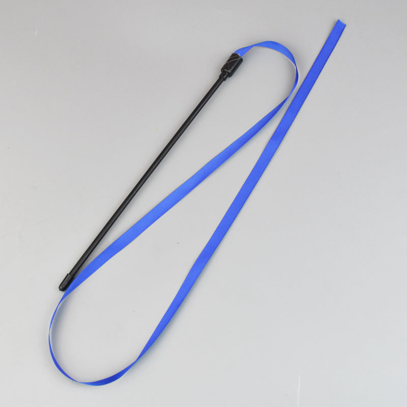 Interactive Rainbow Cat Wand Toy – Colorful Ribbon Teaser for Indoor Cats & Kittens