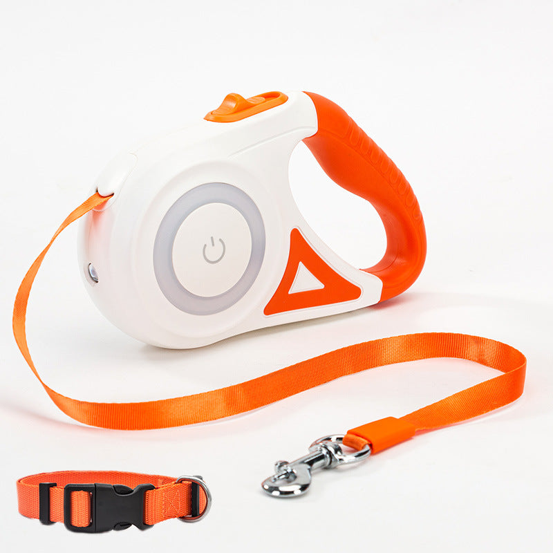 Light-Up Retractable Dog Leash for Safer, Happier Walks