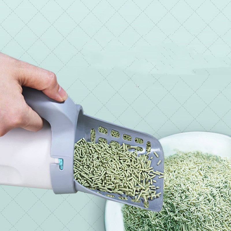 Lazy Cat Litter Scoop Set with Storage Box – Mess-Free Self-Contained Litter Cleaning System for Cats